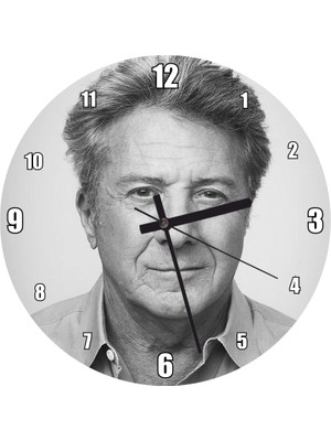 Cakatablo Dustin Hoffman Görseli Duvar Saati (Çap 30X30 Cm)
