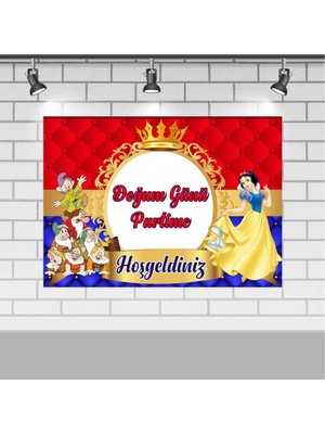 Parti Furyası Pamuk Prenses Doğum Günü 70X100 cm Pamuk Prenses  Doğum Günü Konsepti Afişi