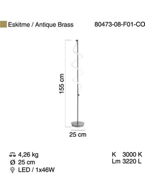 Pescıa  Ledlı Lambader 46W 3000K