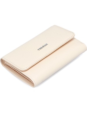Tergan Bej Deri Kadın Cüzdanı 05730B57