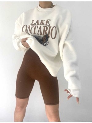 Trend Seninle Lake Ontarıo Oversize Sweatshirt