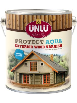 Ünlü Protect Aqua Su Bazlı Dış Cephe Vernik 2,5 Lt