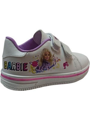 Gezer 03244 Çocuk Beyaz-Lila Barbie Sneaker Ayakkabı