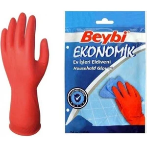Lateks Bulaşık Eldiveni Kırmızı Büyük L