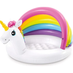Unicorn Şekilli Şişme Taban Gölgelikli Bebek Havuzu 127X102X69 cm
