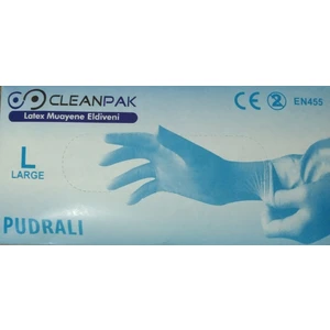 Latex Pudralı Eldiven (Large) Beden 100'LÜ Kutu