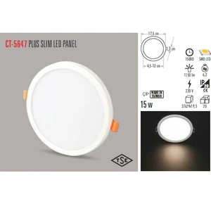 Ct-5647 15W/3200K Plus LED Panel Armatür(Gün Işığı)