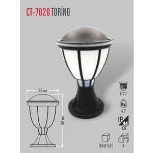 Ct-7020 Torino Bahçe Armatürü(Ampulsuz)