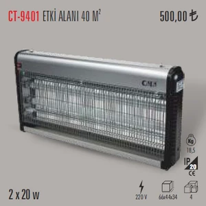 Ct-9401 2x20W Sinek Armatürü