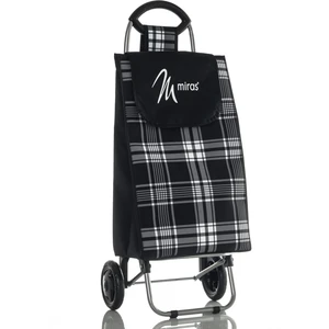 Ekose Pazar Arabası - Büyük Çantalı Ses Çıkarmayan Tekerlekli Pazar Arabası