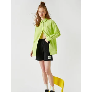 Beli Lastikli Baskılı Şort