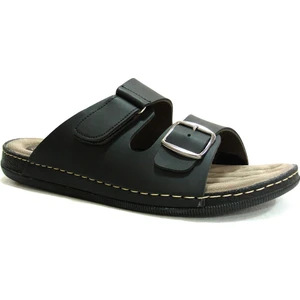 Siyah Tokalı Cırtlı Anatomik Erkek Terlik