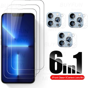 Iphone 13 Pro Max (6,7) Büyük Kanpanya 6 In 1 Temperli Cam Ekran+Kamera Koruyucu