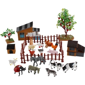 Çiftlik Hayvanları Oyuncak Play Set Plastik Çiftlik Figürinler Partisi Çocuklar Için Playset (Yurt Dışından)