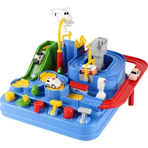 Araba Macera Oyuncaklar Playset Oyunu Yarış Pisti Toddler Oyuncak Toddlers Çocuklar Için 2 Arabalar Mavi (Yurt Dışından)