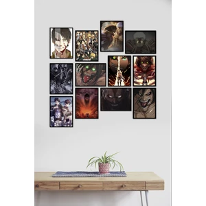 Attack Of Titan Anime 12 Parça Mdf Tablo