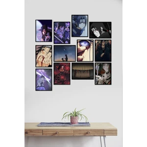 Sasuke Itachi Anime 12 Parça Mdf Tablo