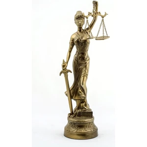 Dekoratif Zamak Adalet Terazisi Heykel Biblo 48 cm Biblo