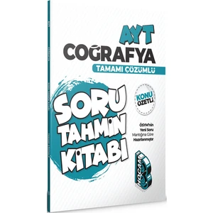 Benim Hocam Yayınları AYT Coğrafya Konu Özetli ve Tamamı Çözümlü Soru Tahmin Kitabı