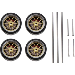 1:64 Ölçekli Araba Kauçuk Tekerlek Yetişkin 4WHEELS & 3 Aksları 5 End Kapaklar A13 (Yurt Dışından)