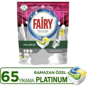Platinum Bulaşık Makinesi Deterjanı Tableti / Kapsülü Ramazan Özel Seri Limon Kokulu 65 Yıkama