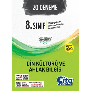Çita Yayınları 8. Sınıf 20' Li Din Kültürü Branş Deneme 2020-2021