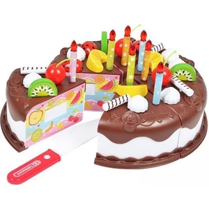 2x Çocuklar Için Yiyecek Pretend Pretend, Kesme Dekorasyon Doğum Günü Partisi Kek Oyuncaklar Mea Meyve Tatlı Kremler ile Set, Mutfak Doğrama Playset (Yurt Dışından)