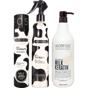 Morfose Milk Keratin Sütü Şampuanı 3'Lü Bakım Ve Şekillendirme Seti
