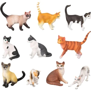 Gerçekçi Kedi Figürinler Süsleme Plastik Model Çocuklar Için Aksiyon Figürleri (Yurt Dışından)