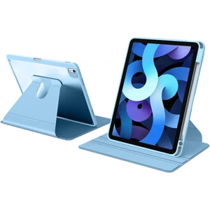 Apple iPad Air 5. Nesil 2022 10.9" M1 Uyumlu Kılıf Simplism 360 Dönen Yatay Dikey Standlı Kalemlikli