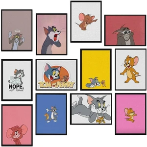 Tom ve Jerry 12 Parça Mdf TABLOZLLTB236