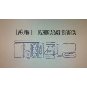 Renault Laguna 1 1996 - 2004 Arası 18 Parça Maun Torpido Kaplama