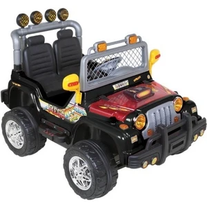 Akülü Çocuk Arabası Aliş 504 Kumandasız Mega Jeep 2 Kişilik Siyah