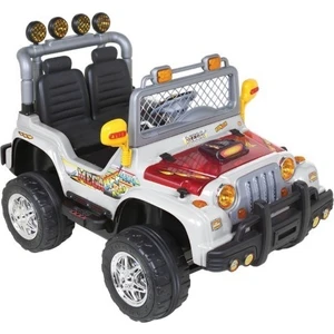 Akülü Çocuk Arabası Aliş 504 Kumandasız Mega Jeep 2 Kişilik Beyaz