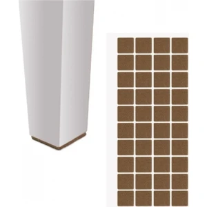 Kare Kahve 20x20 mm 2 Paket Yapışkanlı Sandalye Koltuk Mobilya Ayak Keçesi Zemin Koruyucu Keçe