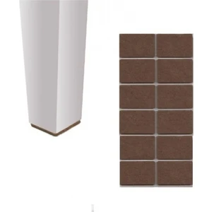 Koyu Kahve 35X55 mm 2 Paket Yapışkanlı Sandalye Koltuk Mobilya Ayak Keçesi Zemin Koruyucu Keçe