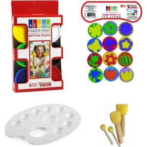 Parmak Boyası Seti Ponpon Fırçalı
