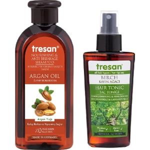 Argan Yağı Besleyici ve Kırılma Karşıtı Bakım Şampuanı 300 ml  +Tresan K.ağacı Özlü Saç Toniği 125 Ml.