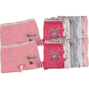 Dondeza 12'li Eko Paket Baskılı Kız Çocuk Boxer