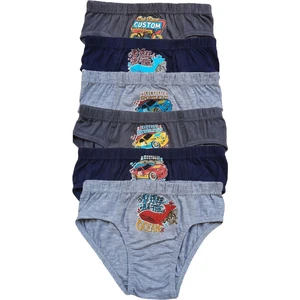 Erkek Çocuk Renkli Desenli Slip Külot Pamuklu 6lı Paket