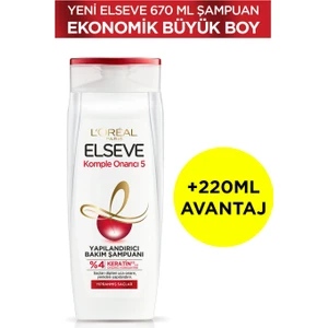 L'Oréal Paris Elseve Komple Onarıcı 5 Yapılandırıcı Bakım Şampuanı 670 ml