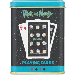 Rick And Morty İskambil Kağıdı Metal Kutuda 54 Parça Eğlenceli Kart Oyunu