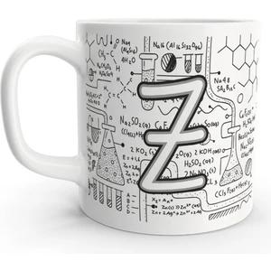 Z Harfi Kimya Formül Fen Bilgisi  Tasarım Harfli Kupa Bardak