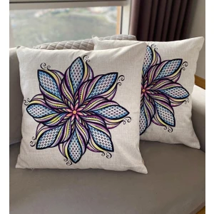 Palmia Home Mandala Desenli Dekoratif 2'li Minder Kılıfı Seti 60X60 cm