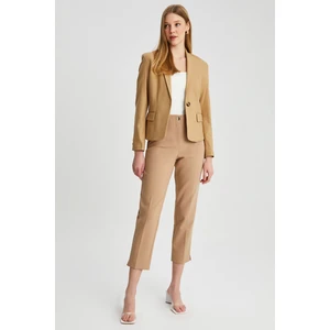 Kadın Pensli Paça Yırtmaçlı Pantolon