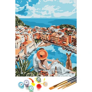 Sayılarla Boyama Seti 40 x 50 cm Tuval Şasesine Gerili Huzur