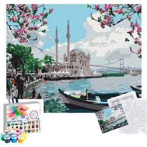 Sayılarla Boyama Seti 40 x 50 cm Tuval Şasesine Gerili Ortaköy Camii