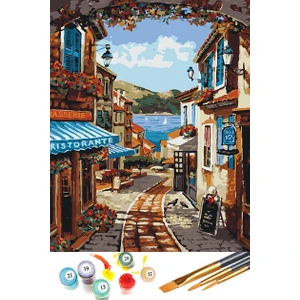 Sayılarla Boyama Seti 40 x 50 cm Tuval Şasesine Gerili Şehrin Çehresi