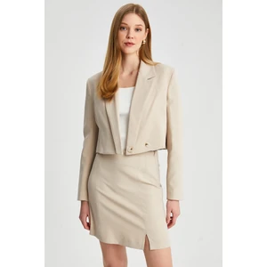 Kadın Kruvaze Kısa Blazer Ceket