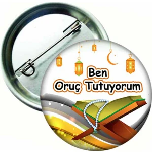 Hediye Panayırı 20 Adet Ben Oruç Tutuyorum Rozeti